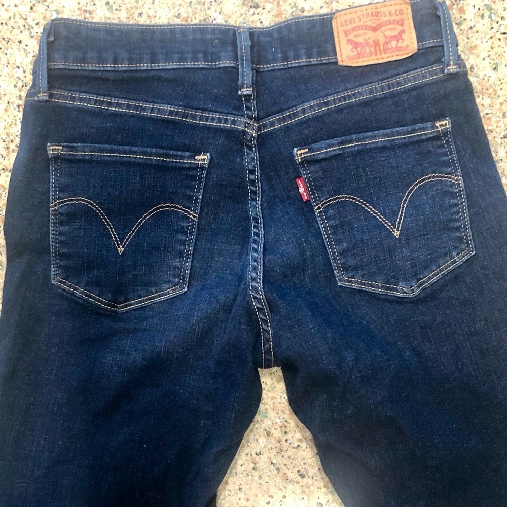 Levi’s Classic Mid Rise Skinny Jeans in Dark Blue Women’s 6 - Picture 5 of 7